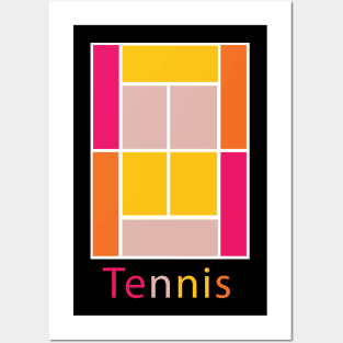 TENNIS COURT PALETTE Posters and Art